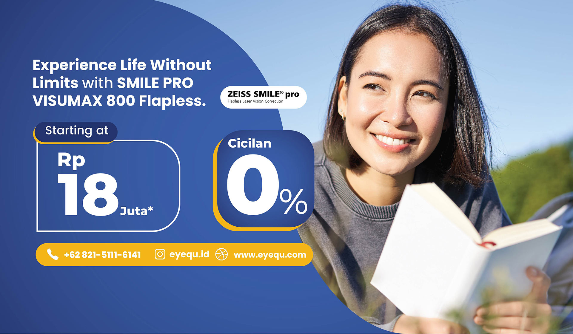 Promo LASIK & SMILE PRO start from Rp 18jt* dengan Cicilan 0%