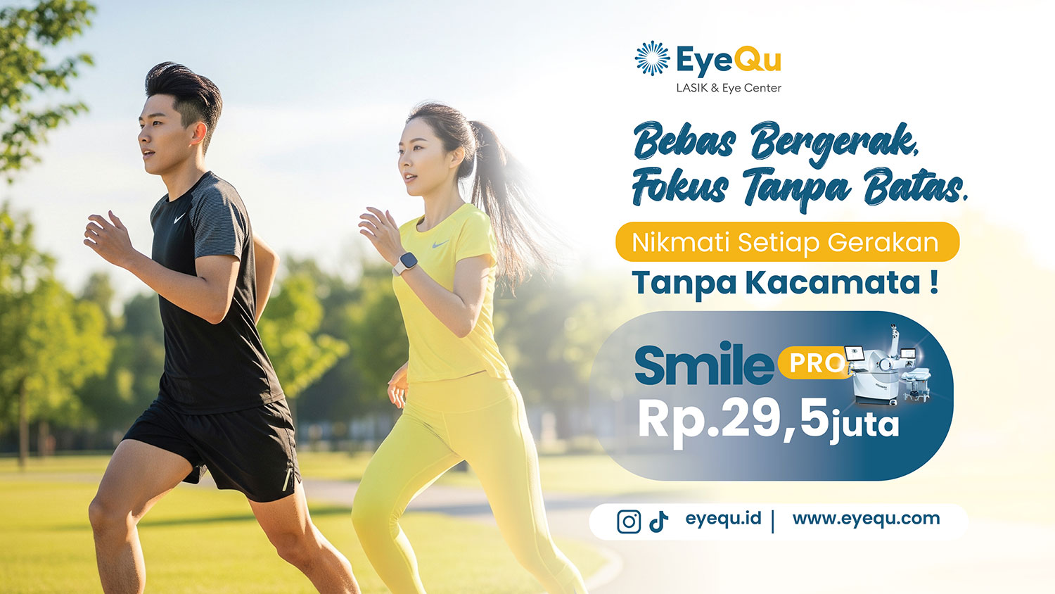 Bebas Bergerak Fokus Tanpa Batas, Nikmati Setiap Gerakan Tanpa Kacamata !